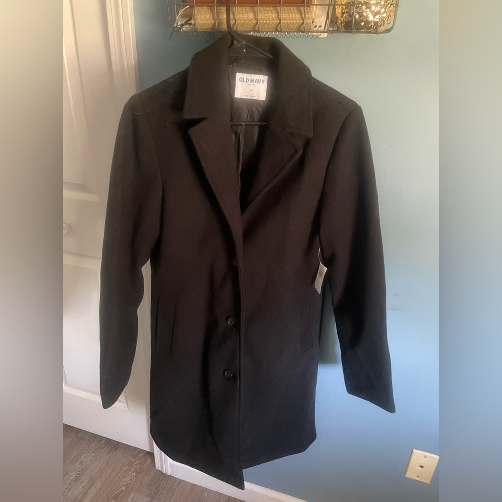 Old Navy Women's Classic Black Trench Coat